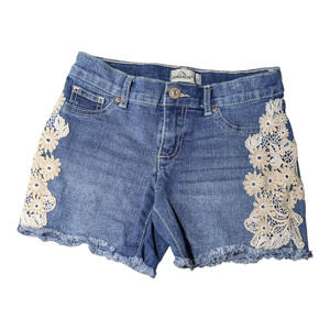 JORDACHE - Girls - Jean Shorts - Size 8 - Well Cared For - Cute Lace Accent